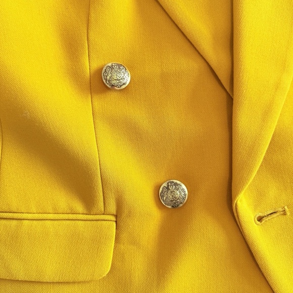 NWOT Banana Republic Women's Yellow Double-Breasted Blazer - Picture 10 of 15